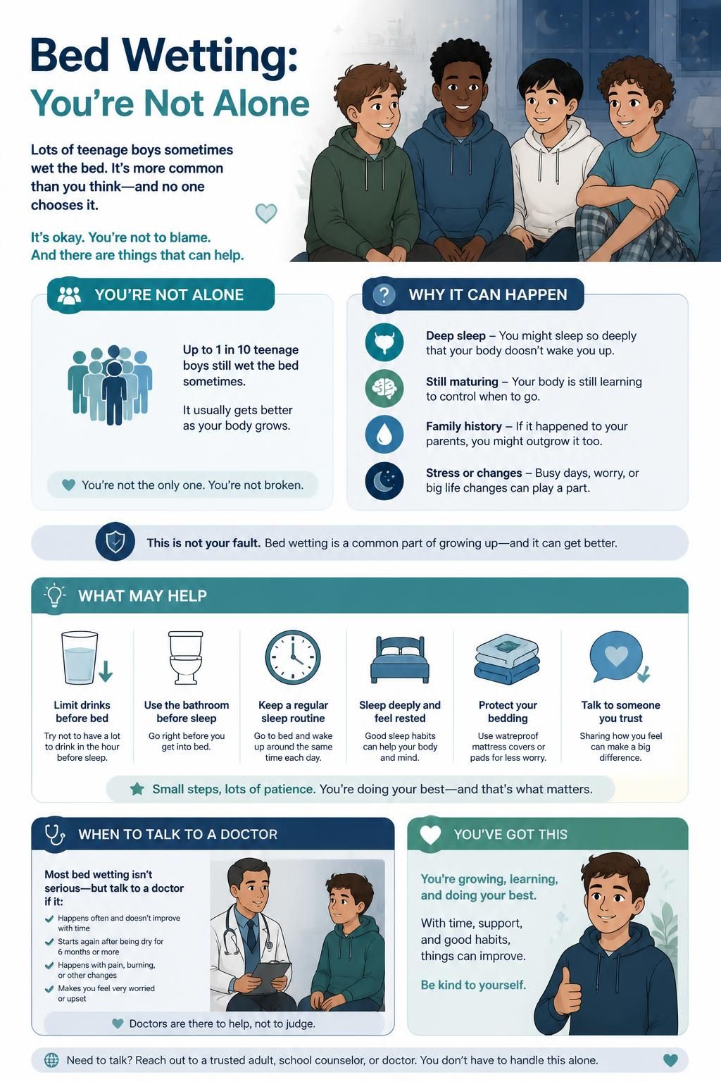 bed wetting boys graphic