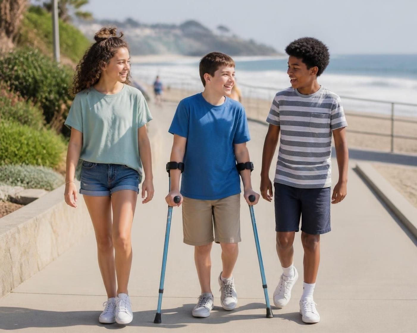 Cerebral palsy - walking with buddies
