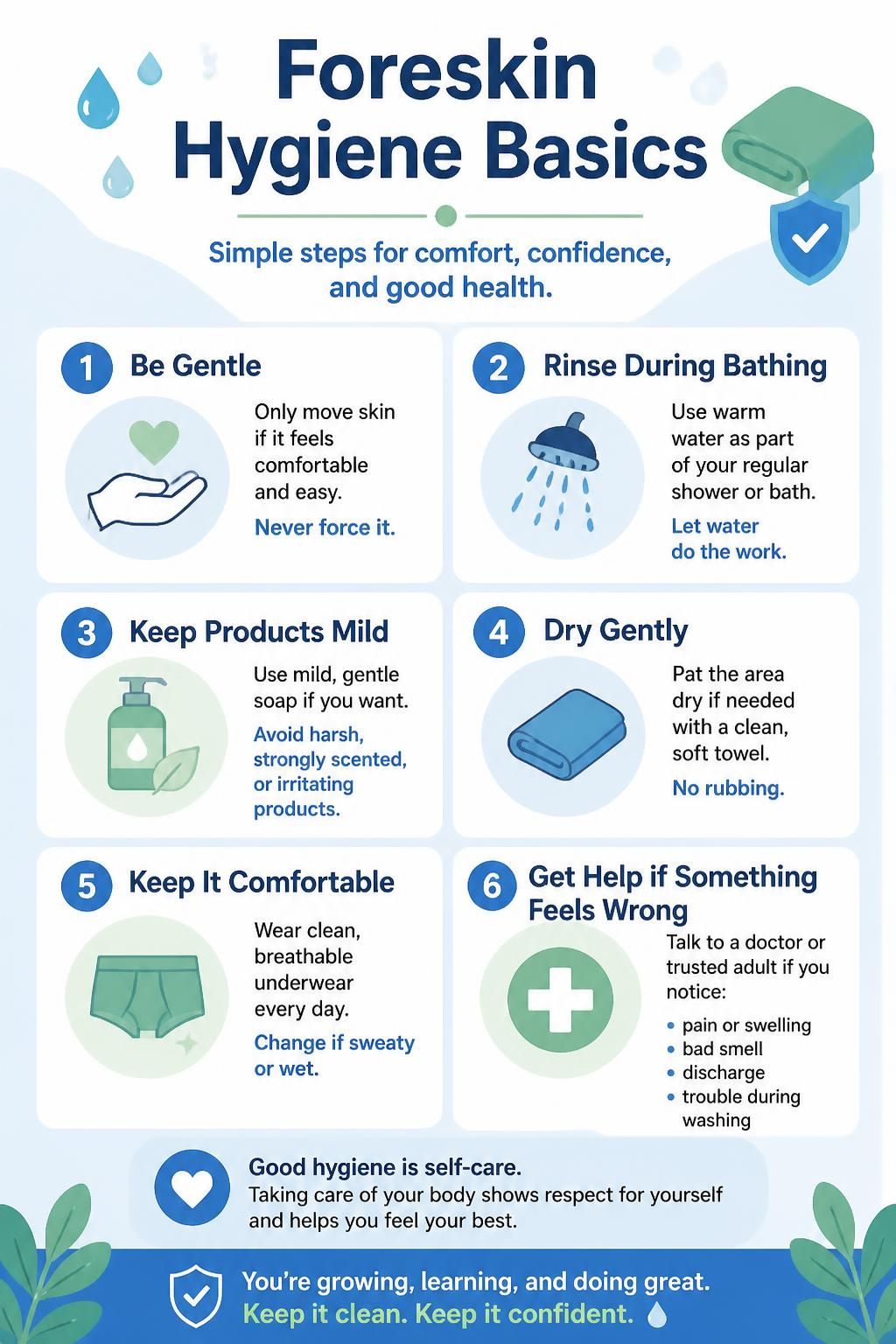 foreskin hygiene graphic