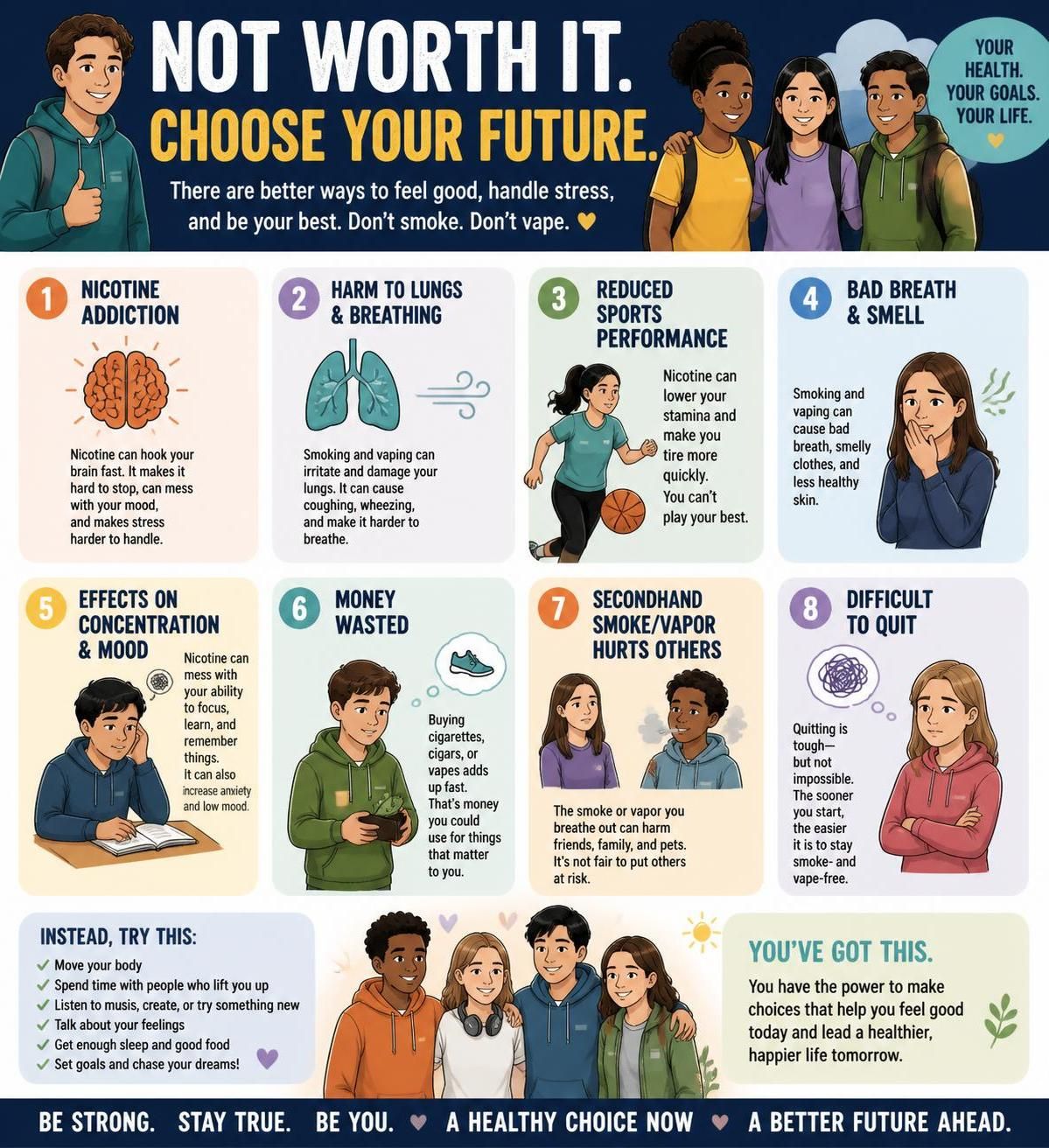 smoking and teens graphic